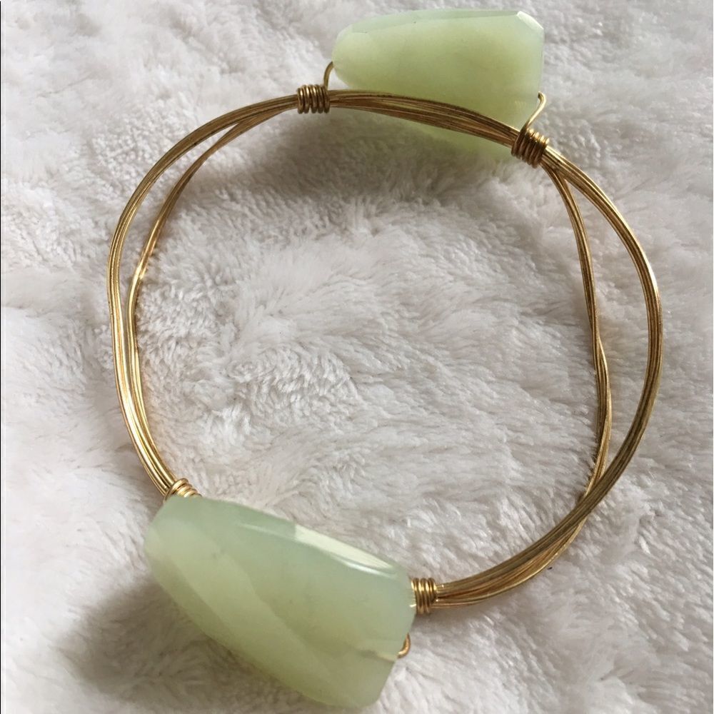Gorgeous Mint Green Stone Gold Bracelet